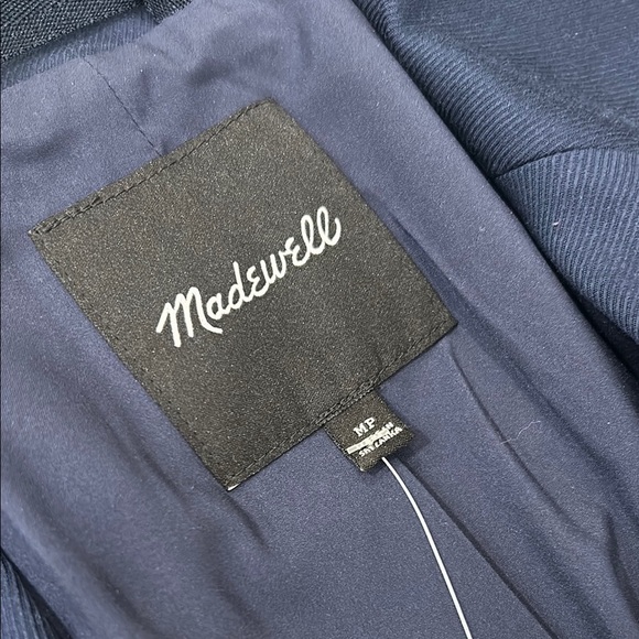 Madewell The Larsen Blazer in Drapeweave Navy Button Academia Jacket MP NWT - Picture 8 of 16